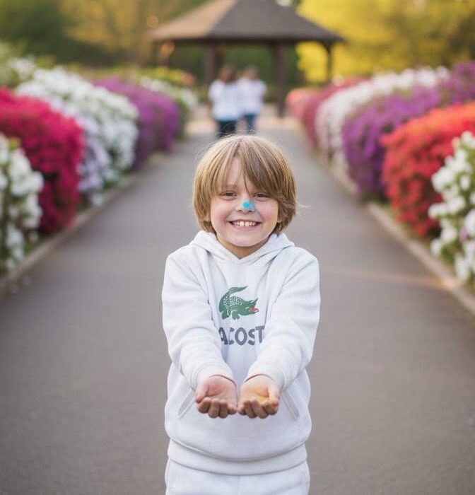 طقم هودي لاكوست بالشروال ولادي-بناتي