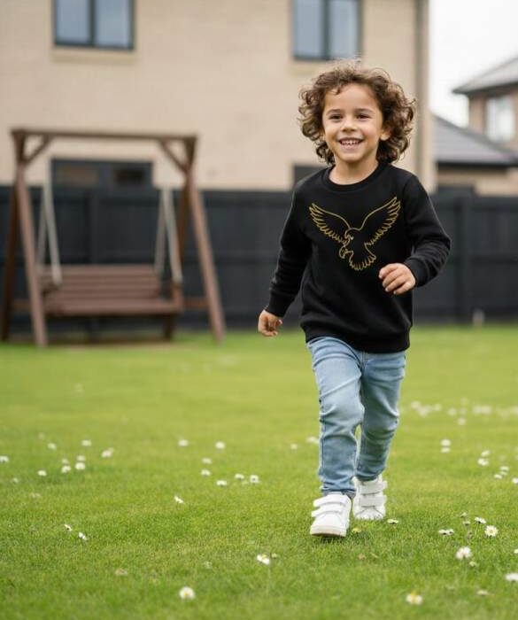 سويتيشرت اسمر امريكان ايجل اطفال