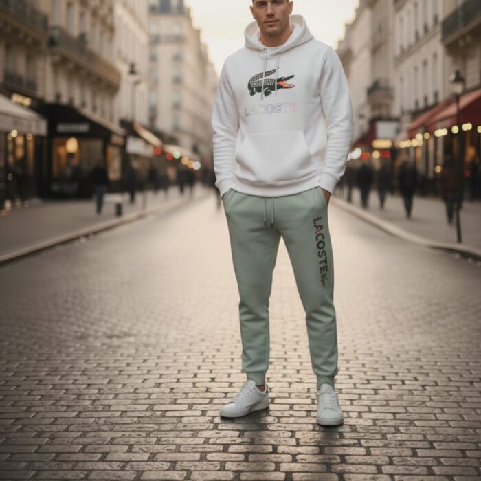 طقم هودي لاكوست بالشروال